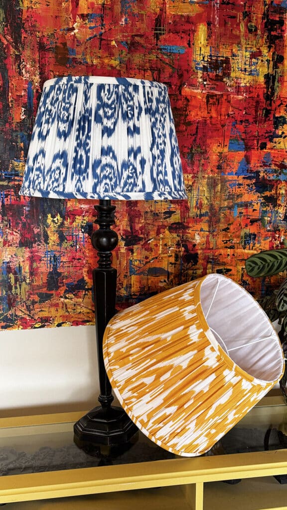 Hand-stitched Gathered Lampshades